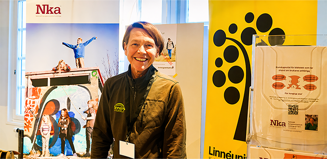 Mona Pihl i Nka:s utställarmonter