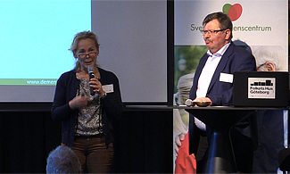 Bild på Willhelmina och Lennart som föreläser