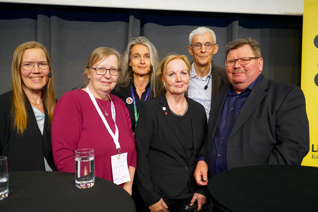 Bild på Emma Henriksson, Elisabeth Sandlund, Maria Persdotter, Catharina Bråkenhielm, Ulf Wickbom och Lennart Magnusson.