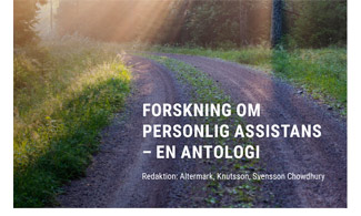 Bild på omslag på boken Forskning om personlig assistans – en antologi