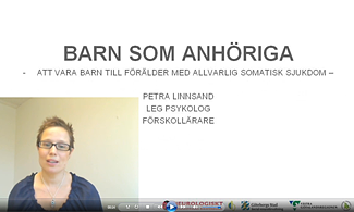 webbkamera bild på Petra Linnesand och bild på presentation