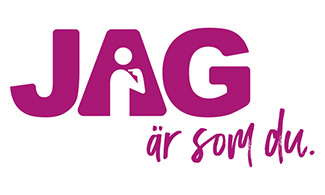Riksföreningen JAG logotyp med texten JAG är som du.