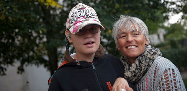 Kim och mamma Åsa.