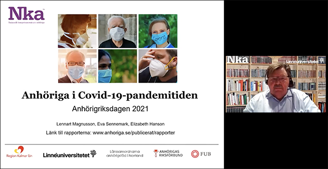 Lennart Magnusson föreläste om covid-19-pandemins konsekvenser för anhöriga.