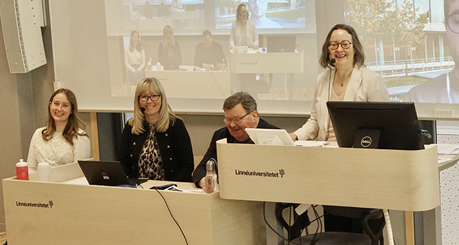 Miriam Svensson, Pauline Johansson, Lennart Magnusson och Elizabeth Hanson håller i seminariet.