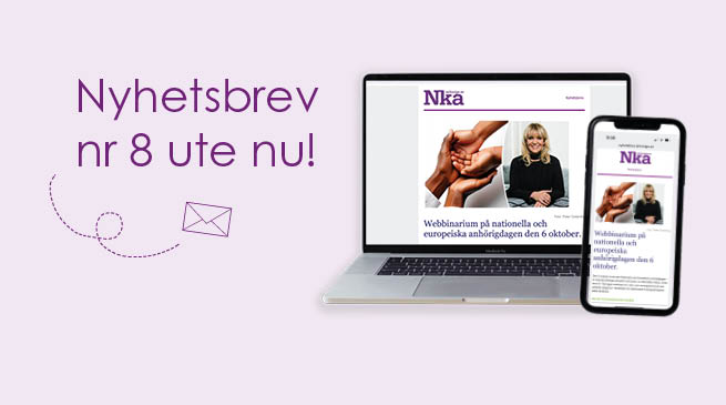 Nyhetsbrevet syns på en dator och mobil.